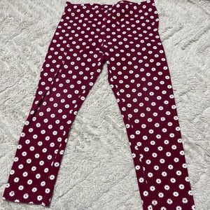 Carters 24 month burgundy leggings with white flowers